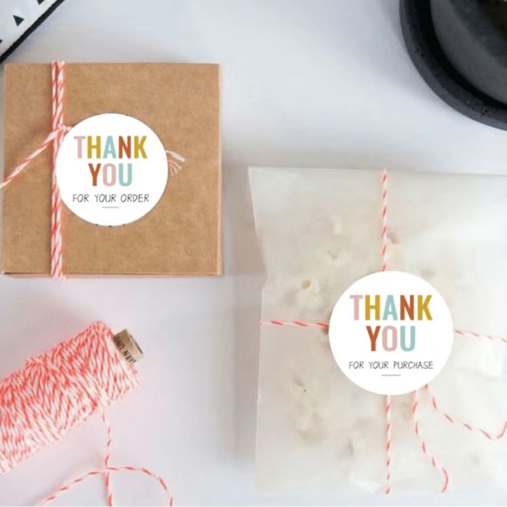 🆑 Rainbow 500 Roll of Thank You Stickers - Picture 3 of 7